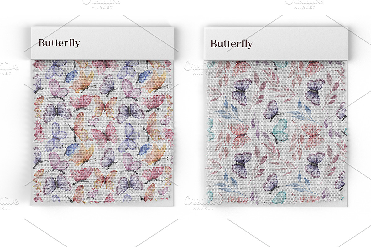 Watercolor Butterfly Collection, a Decorative Illustration by MayaNavits (Photo 11 of 15)