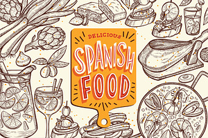 Spanish Food Illustrations