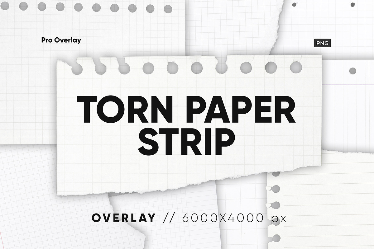 20 Torn Paper Strip Textures, a Texture Graphic by CCPreset (Photo 1 of 3)