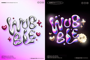 Wubble 1 & 2 Font Bundle, a Font by Sam Parrett