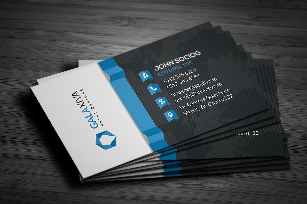 Modern Creative Business Cards, a Business Card Template by Galaxiya (Photo 6 of 8)