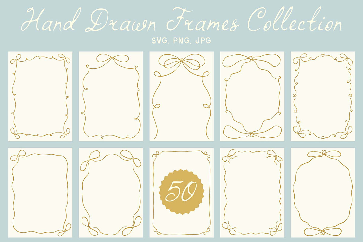 Whimsical Frames & Bows SVG Bundle, an Object Graphic by Ayya Studio (Photo 11 of 12)
