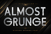 Almost Grunge - Distressed Font, a Sans Serif Font by Limited.studio (Thumbnail 1 of 5)