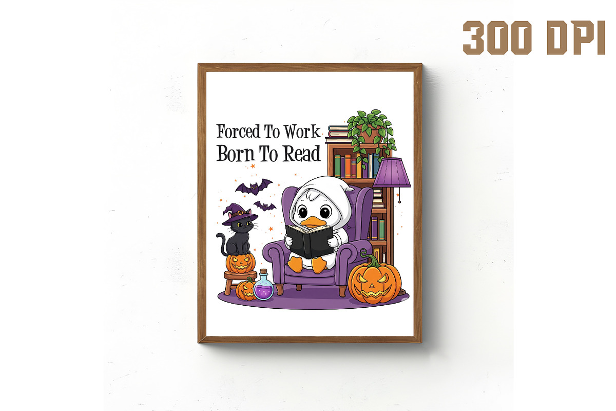 Halloween Goose Born to Read Design, an Illustration by Libby Wishes (Photo 4 of 6)