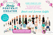 Portrait Creator Family Summer Beach, a Person Illustration by Lauren Lesley Studio (Thumbnail 14 of 15)