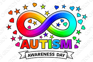 Autism Awareness Day Rainbow, a Healthcare Illustration by Christos Georghiou