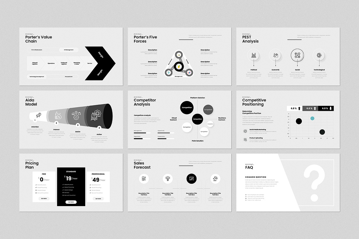 Minimal Presentation Template, a Presentation Template by GenerousArt (Photo 4 of 8)