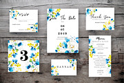 watercolor white flower wedding card, a Card Template by TurquoiseDesign (Thumbnail 7 of 7)