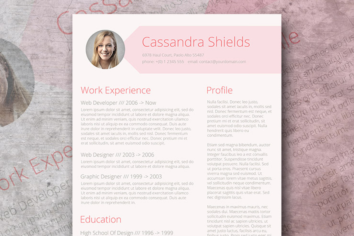 Blush & Pixie Word Resume, a Resume Template by Visual Impact (Photo 1 of 2)