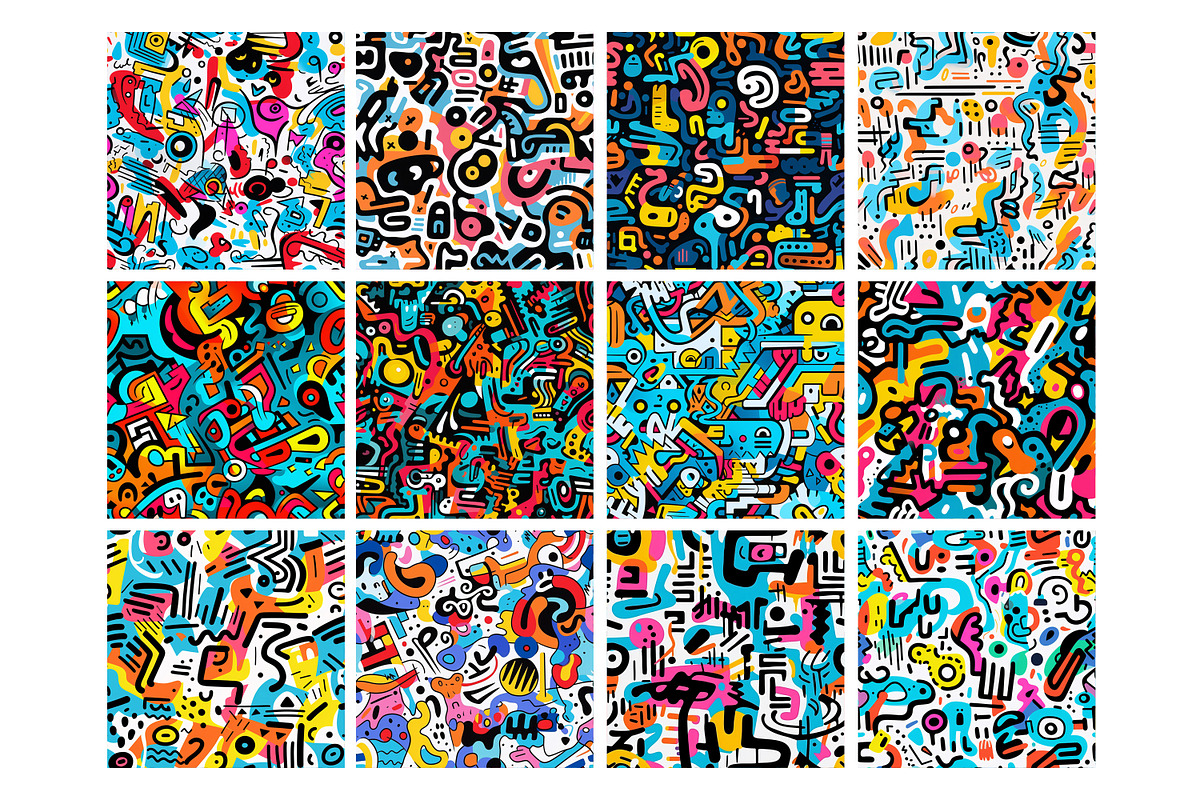 Doodles Graffiti Seamless Pattern, a Pattern Graphic by Forhadx5 (Photo 6 of 7)
