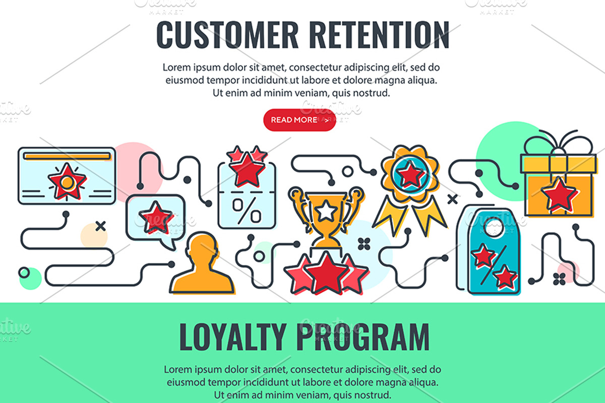 Customer Loyalty Programs Banners, a Person Illustration by TAlex (Photo 6 of 6)
