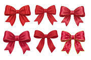Red Textured Bows Mega Bundle, a Decorative Illustration by Stellalunarts (Thumbnail 2 of 23)