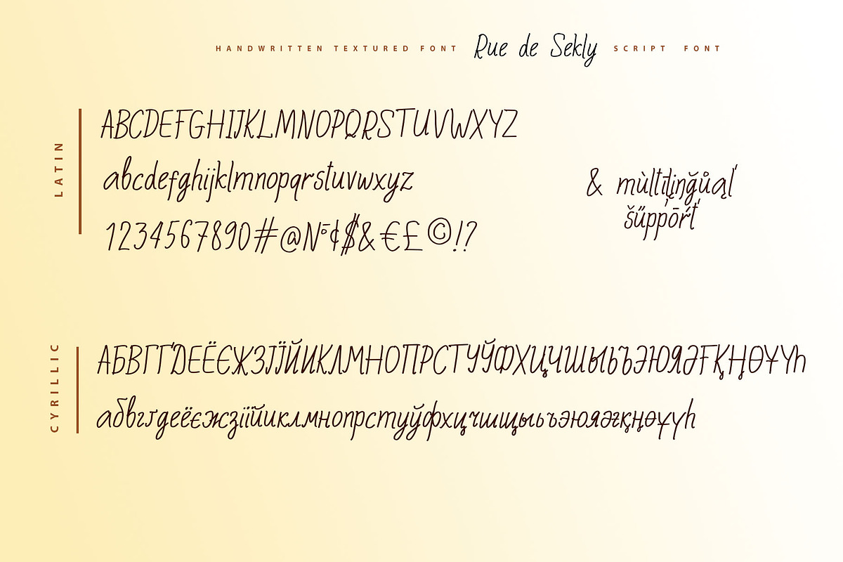 Rue de Sekly Cyrillic Script Font, a Script Font by IraDvilyuk (Photo 8 of 9)