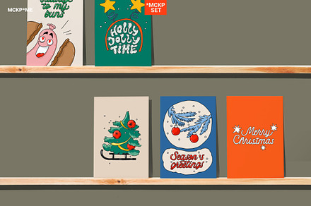 A6/B6/A5 GREETING CARD MOCKUPS, a Merchandise Mockup by MOCKUP*ME