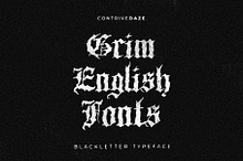 GRIM ENGLISH BLACKLETTER TYPEFACE