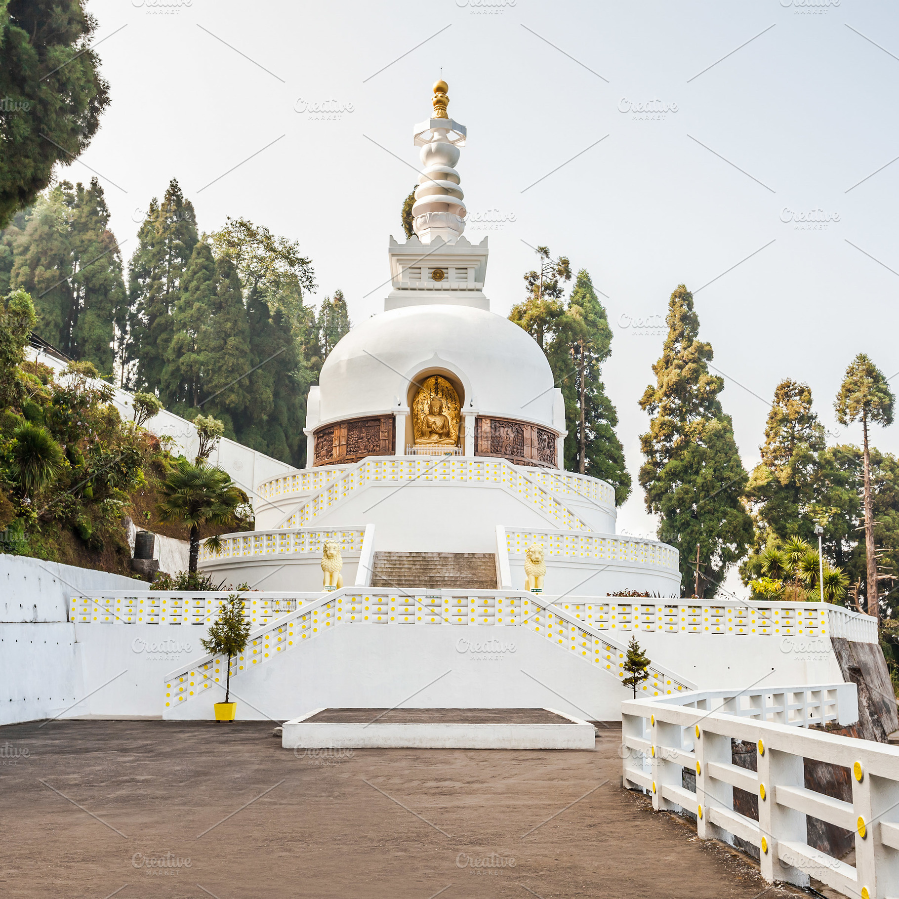 Peace Pagoda, Darjeeling, a Photo by saiko3p