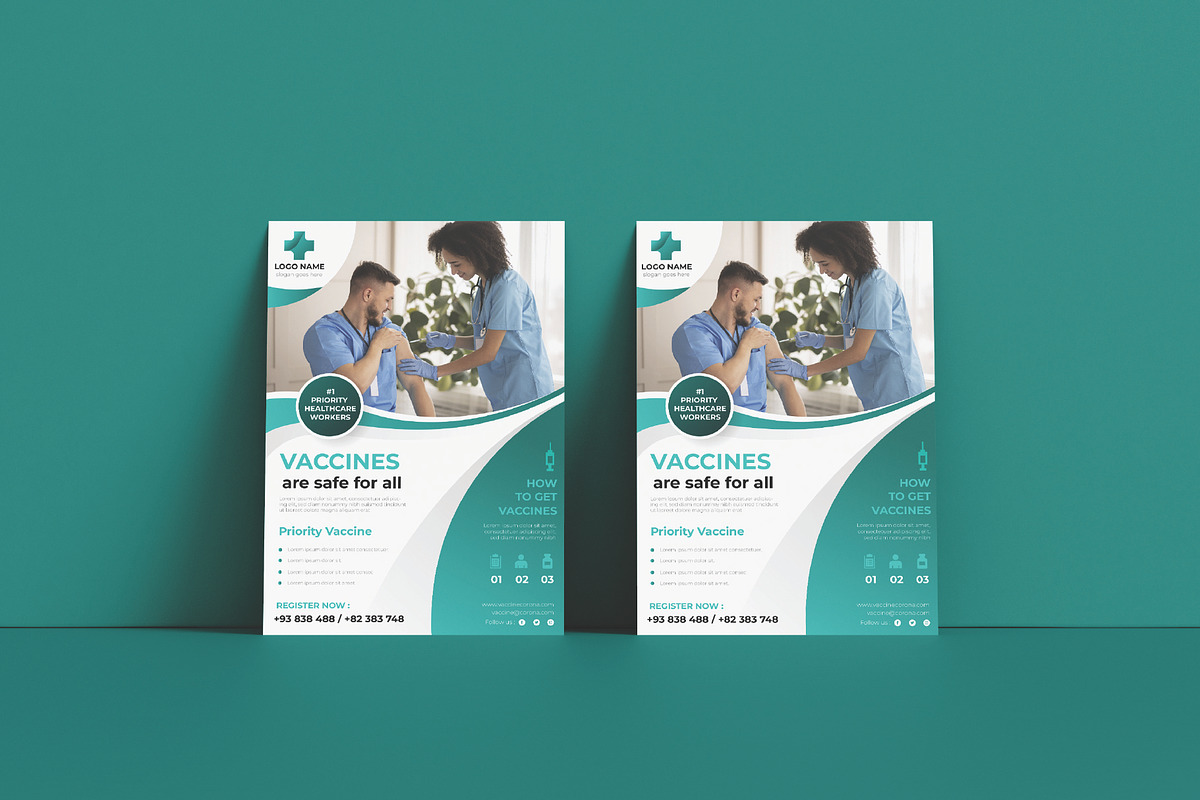 Sale medical flyer design template, a Flyer Template by Workhu (Photo 1 of 4)