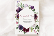 Burgundy & Plum Floral Design Kit, a Texture Illustration by Graphic Blue Bird (Thumbnail 9 of 10)