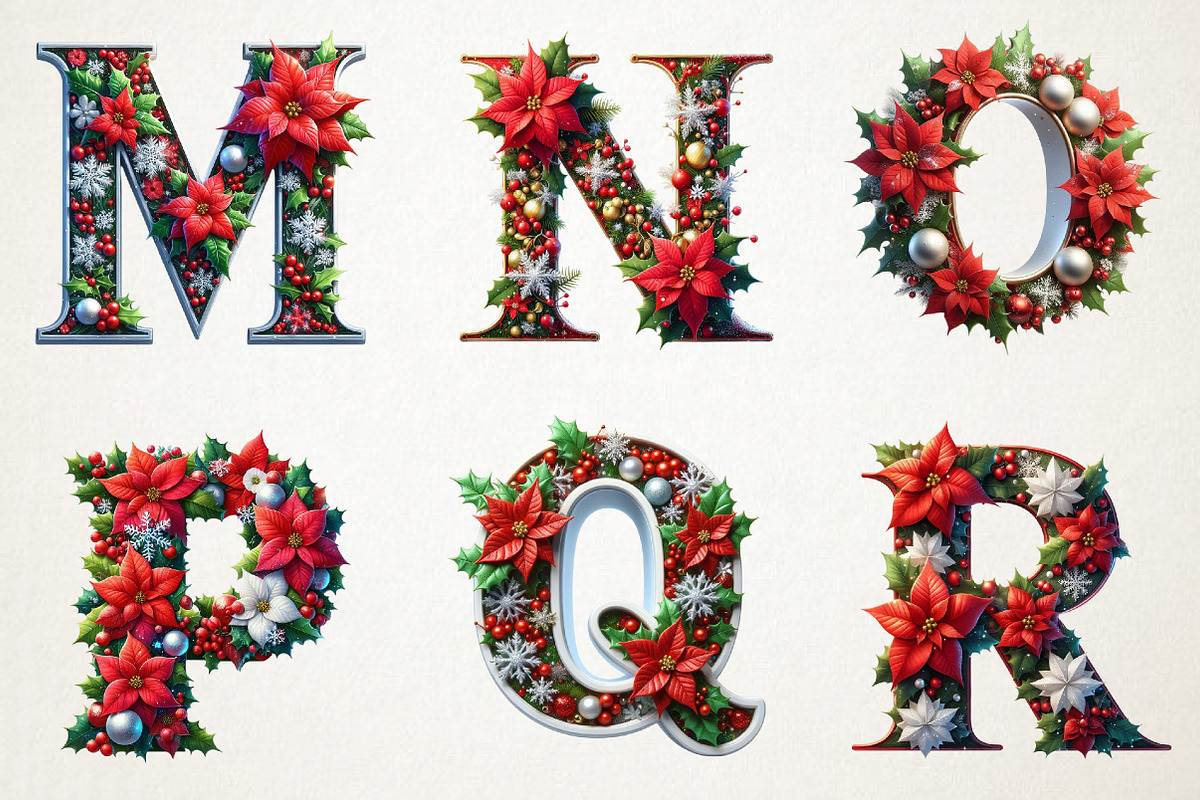 Festive Holiday Letters Collection, an Illustration by RobertsArt (Photo 5 of 7)