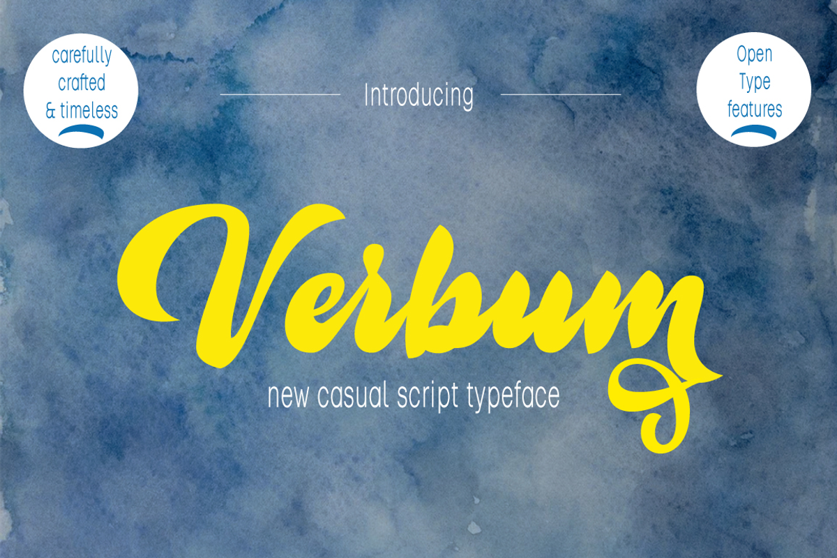 Verbum, a Script Font by Eurotypo (Photo 1 of 8)