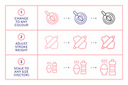 Cooking Line Icons, an Outline Icon by Made by Made (Thumbnail 3 of 7)