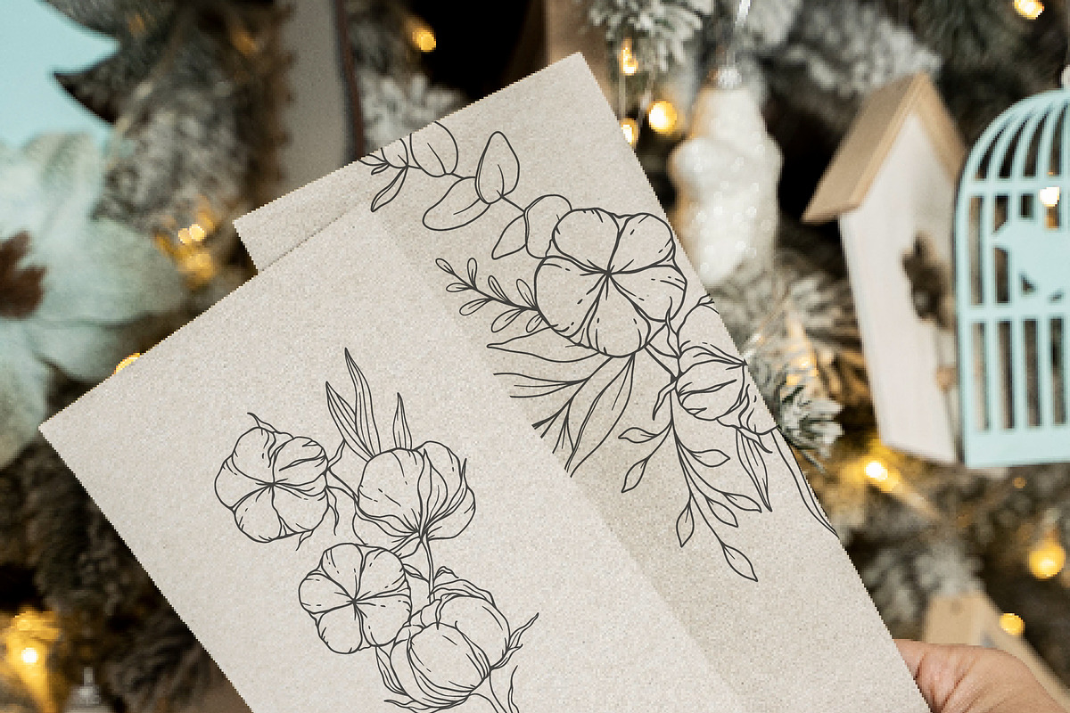 Cotton Line Art, an Object Graphic by CaraulanStore (Photo 6 of 6)