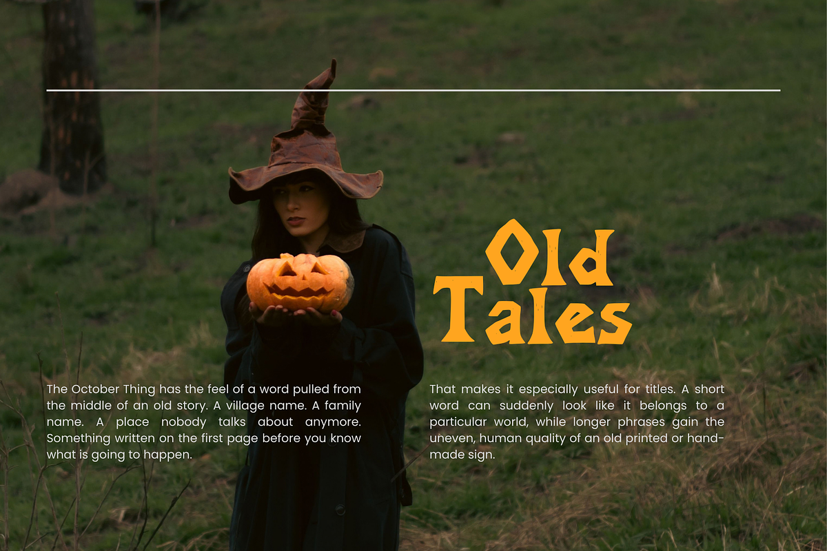 October Thing - Folk Display Serif, a Serif Font by foxsong (Photo 5 of 6)