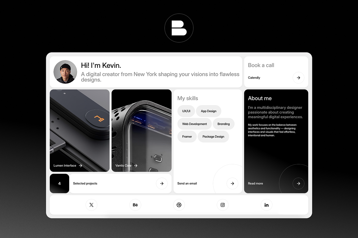 BentoFrame – Bento Framer Template, an UI Kit Template by uispot (Photo 1 of 4)