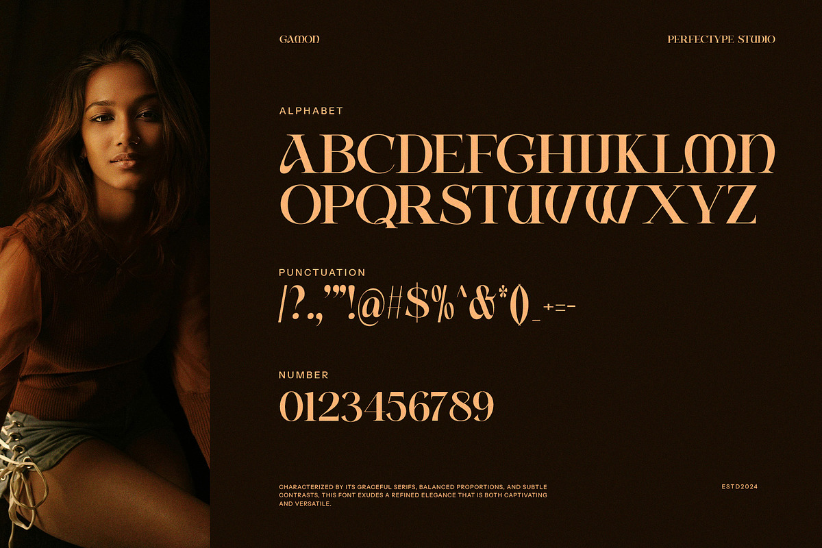 Gamon Unique Serif Font, a Serif Font by Perfectype (Photo 8 of 8)