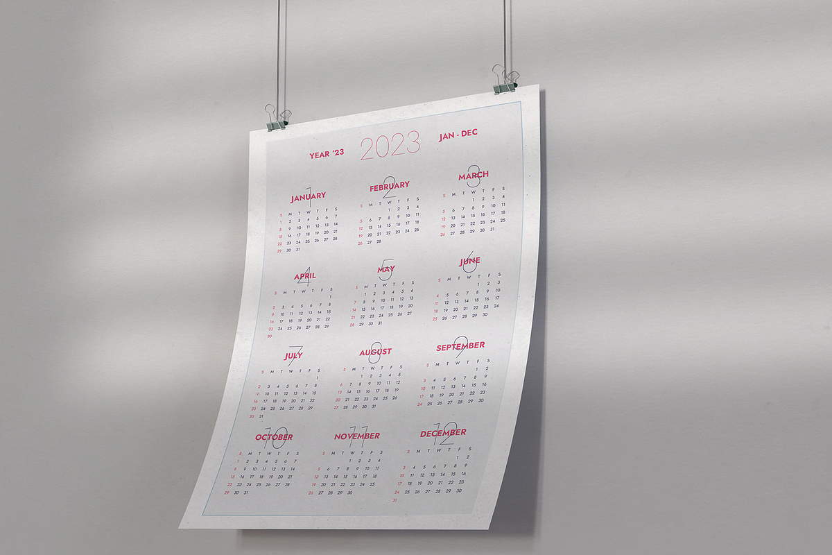 Wall Calendar 2023 V1, a Templates & Theme by ErsanK