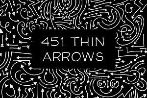 451 Hand Drawn Vector Arrows