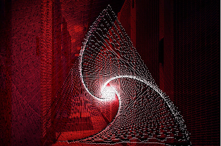 3D render Data center server room