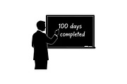 100 Days of School Crowd Silhouette, an Object Graphic by jahid234 (Thumbnail 4 of 9)