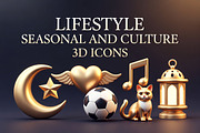 Lifestyle Seasonal Holiday 3D Icons, a Scene 3D Model by Dreamanart (Thumbnail 3 of 3)