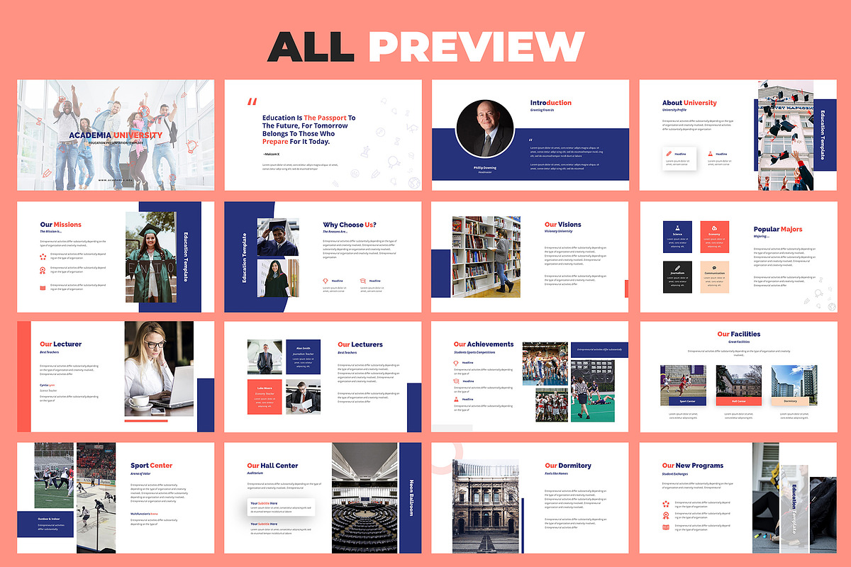 Academia Education Powerpoint, a Presentation Template by Giant Design
