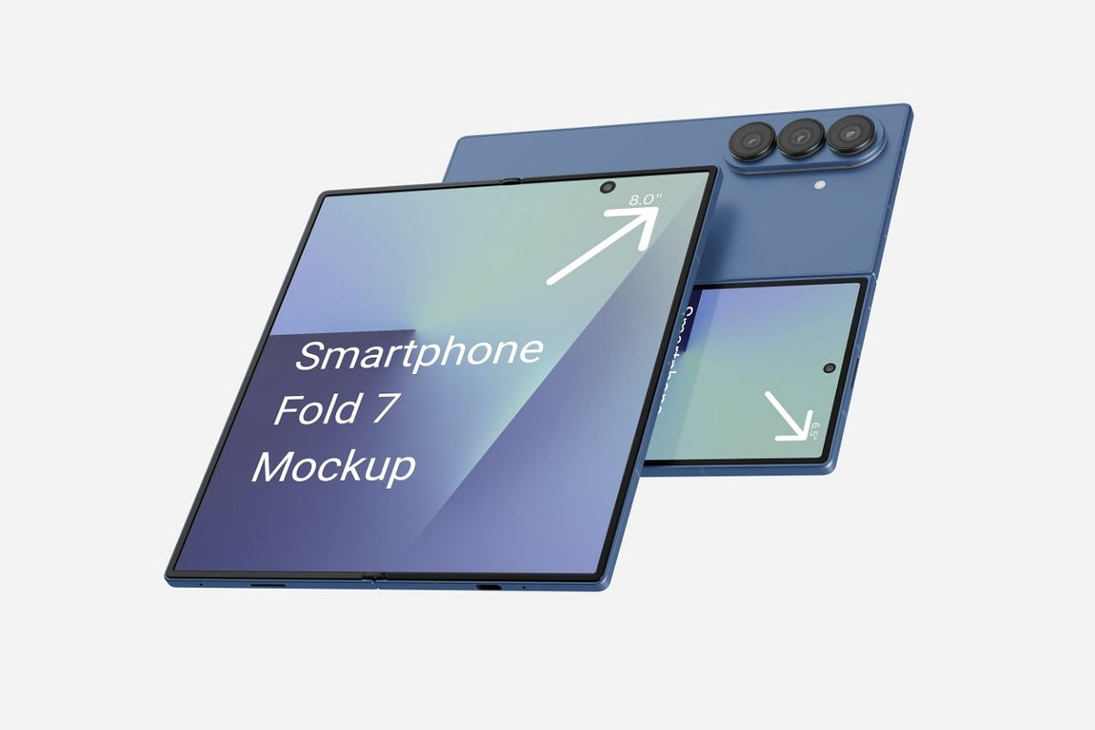 Smartphone Z Fold & Flip 7 Mockup, an Android Mockup by DSNA Mockup (Photo 3 of 13)