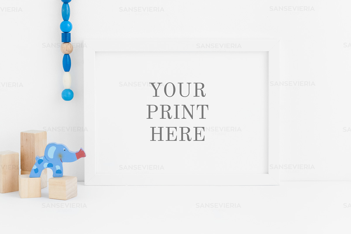Nursery frame mockup A4 A5 A6 A3, a Print Template by Grace White (Photo 1 of 4)
