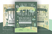 6 Spring Flyers Vector Print, a Flyer Template by DesignSomething (Thumbnail 4 of 5)