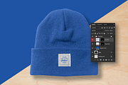 Folded Beanie Mockup, a Hat Mockup by Clint English (Thumbnail 2 of 6)