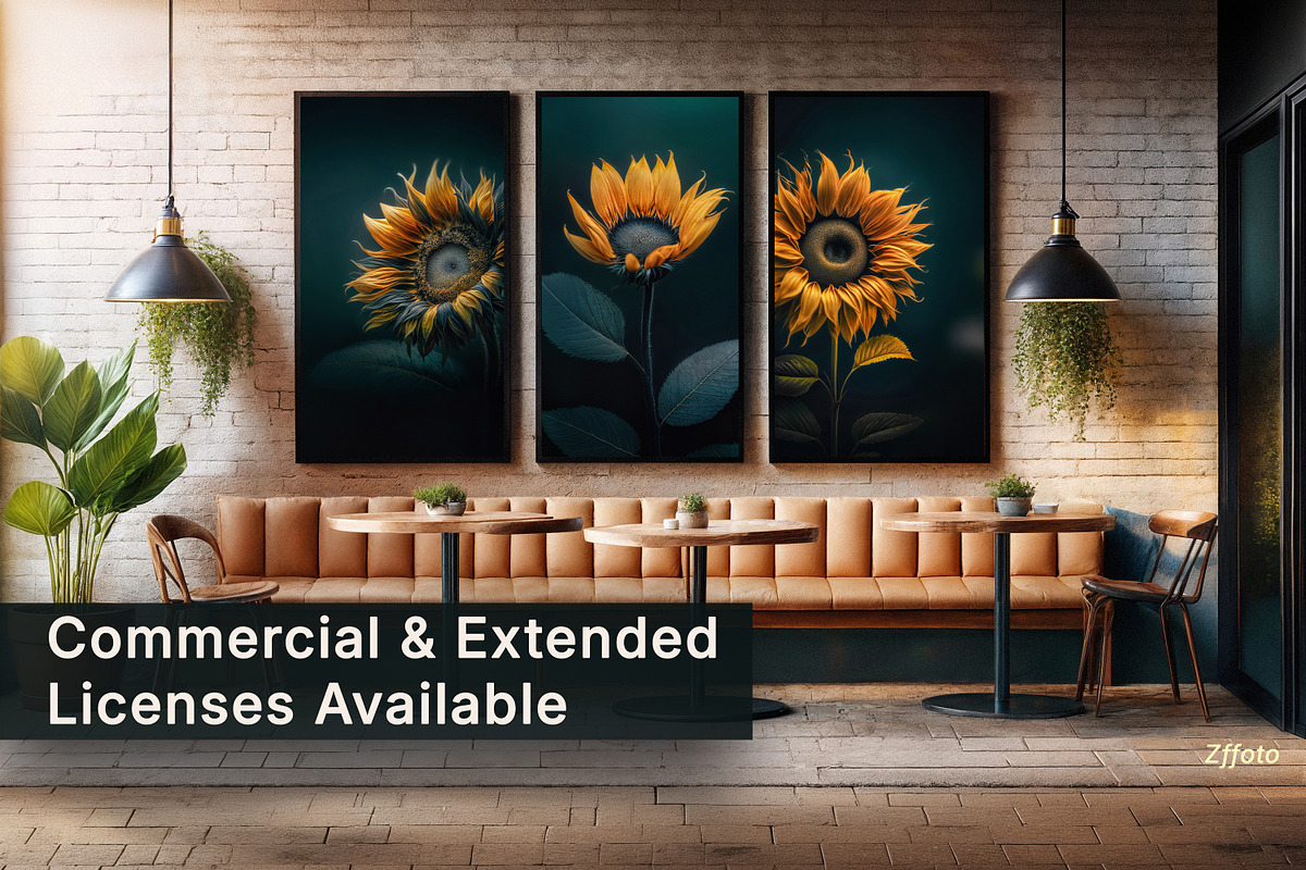 Dark Sunflower Triptych, a Decorative Illustration by BazziBa♥ (Photo 6 of 8)