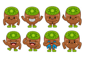 Kiwi Mascot Vector Pack, an Illustration by MEDZ