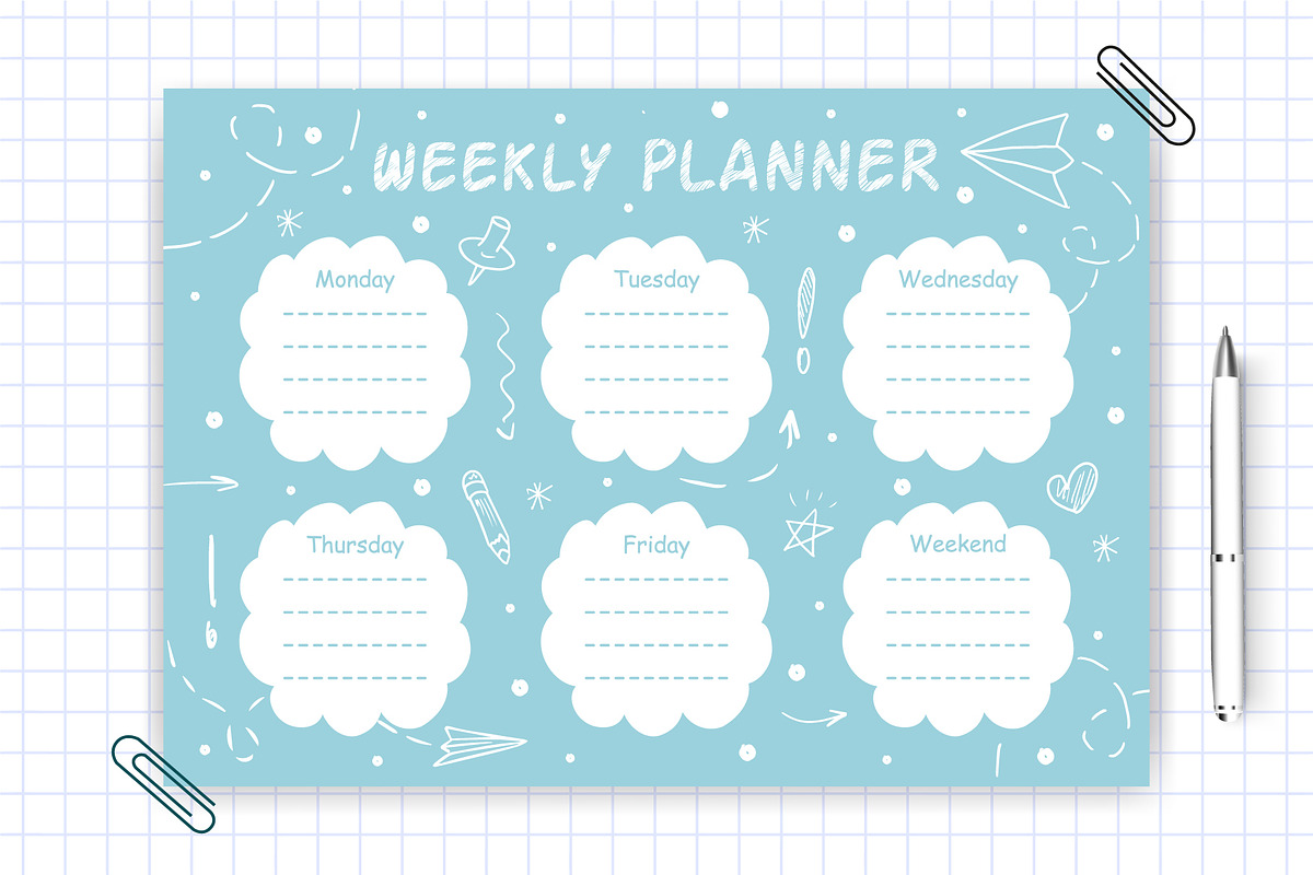 School Weekly Planner, Task List, an Object Graphic by Irina Avdeeva (Photo 2 of 3)
