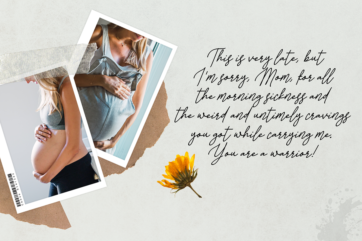 Pregnancy Journey - Monoline Font, a Script Font by Ali Hamidi (Photo 6 of 9)