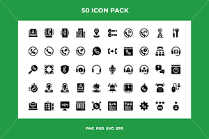 Call center service icons, an Outline Icon by Wencory