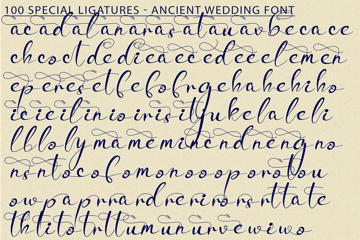 Ancient Wedding - Script Font, a Script Font by 177Studio (Photo 6 of 8)