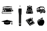 Back To School Silhouette Bundle, an Illustration by Designer_Momina (Thumbnail 12 of 51)
