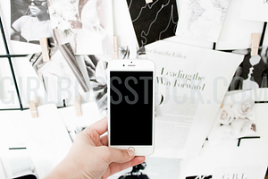 Styled Stock iPhone Mockup PNG