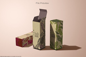 Kraft Paper Tall Box Package Mockup