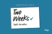 Mix Two Weeks - Handwritten Print, a Handwritten Font by Mix Fonts (Thumbnail 1 of 11)