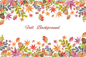 Fall Background Watercolour